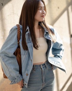 Factory made simple loose short denim casual coat