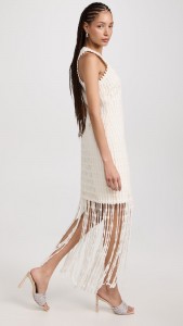 ODM Hollow round neck fringe elegant party dress