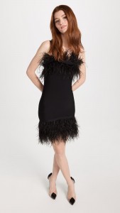 Sexy nga Backless Feather Slim Fit Knit Halter Mini Dress