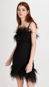 Sexy nga Backless Feather Slim Fit Knit Halter Mini Dress