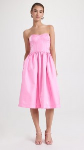 Club Dress Sexy Backless A-line Strapless Midi Dress