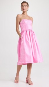 Club Dress Sexy Backless A-line Strapless Midi Dress