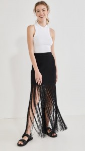 OEM Black fringe sexy elegant skirt