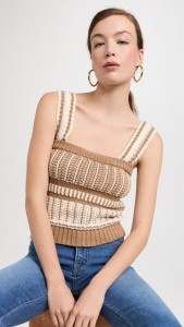 Made in china Knit strap colorful striped slimming vest