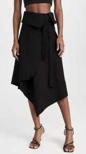 OEM Asymmetrical irregular A-line skirt mid-length skirt