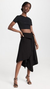 OEM Asymmetrical irregular A-line skirt mid-length skirt