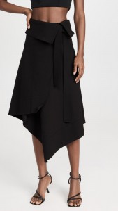 OEM Asymmetrical irregular A-line skirt mid-length skirt