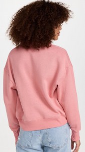 Made in china Pink V-neck loose casual polo neck top