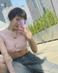 Sexy Top Short Sleeves O-neck Button Crop Top