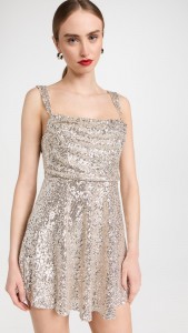 شام جو سيڪسي لباس Sequin A-Line Spaghetti Strap Mini Dress