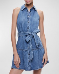 Tiered denim dress